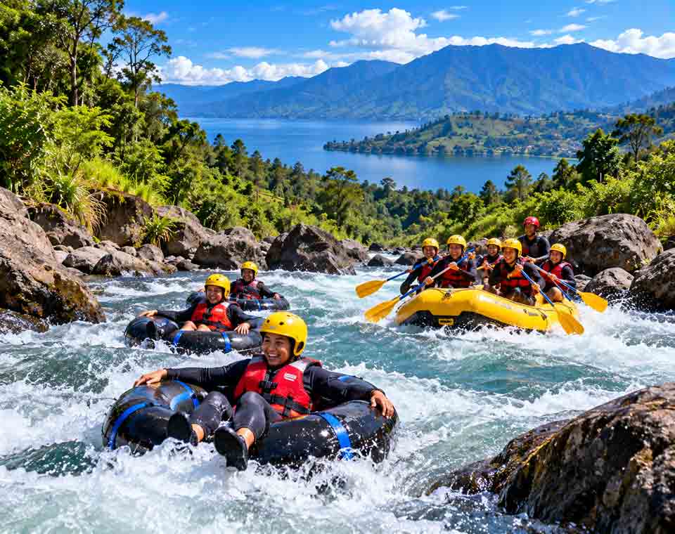 Rafting Tubing Sungai Silang Bakkara